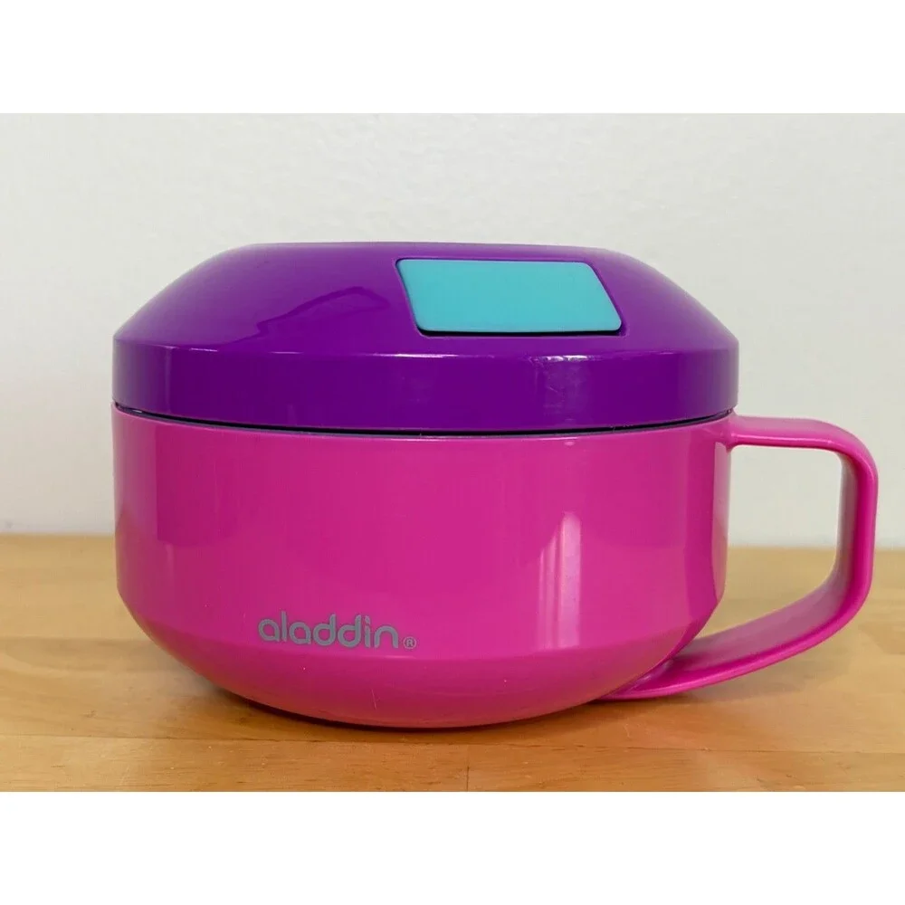 Aladdin Thermos Lunch Box Soup Built-In Spoon Bowl Mug 12 oz